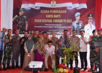 Kodim 0620 Gelar Karya Bhakti TNI di Desa Kedongdong Kidul Dukupuntang Cirebon