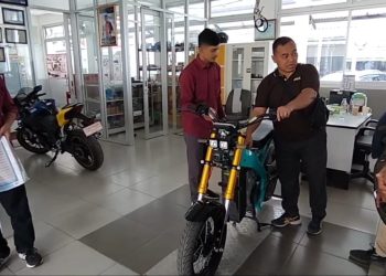 Minimoto, inovasi kendaraan listrik besutan siswa SMK Muhammadiyah Lemahabang Cirebon.
