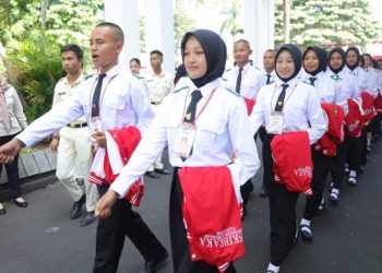 Bupati Kuningan Beri Motivasi 45 Anggota Paskibraka Peringatan HUT RI ke-78