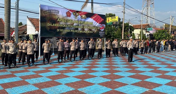 Polres Majalengka Gelar Apel Pasukan Jelang KTT ASEAN ke-43