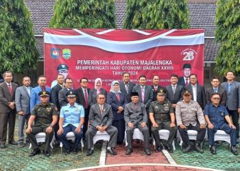 Sekda Eman Pimpin Upacara Hari Otonomi Daerah ke-28 Pemkab Majalengka