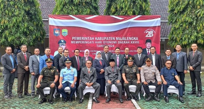 Sekda Eman Pimpin Upacara Hari Otonomi Daerah ke-28 Pemkab Majalengka
