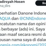 Tangkapan layar unggahan protes Nadirsyah Hosen di media sosial X