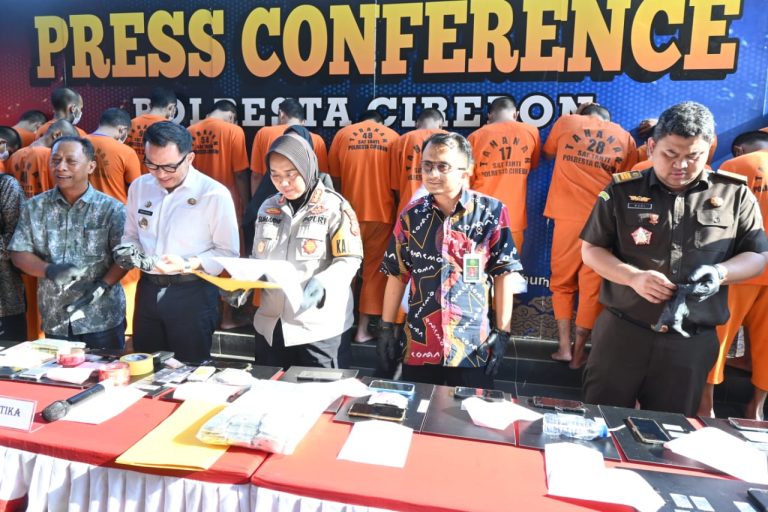 Polresta Cirebon Berhasil Ungkap Kasus Narkotika Puluhan Tersangka Diringkus