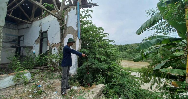 Puluhan Rumah di Desa Ampel Majalengka Terancam Abrasi Sungai Cimanuk