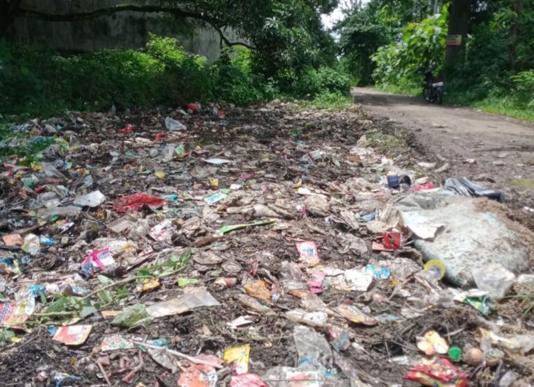 SIAP GAS, DLH Indramayu Angkut Tumpukan Sampah di Jalan Bonru