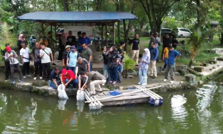 Ribuan Bibit Ikan Ditebar di Situ Pajaten Dukupuntang Cirebon