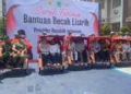 Presiden RI Beri Warga Majalengka Bantuan 300 Unit Becak Listrik