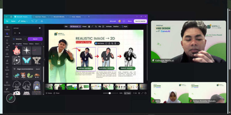 Telkom AI Center Malang Dukung Pengembangan Skill Digital melalui Vibe Design with Canva AI